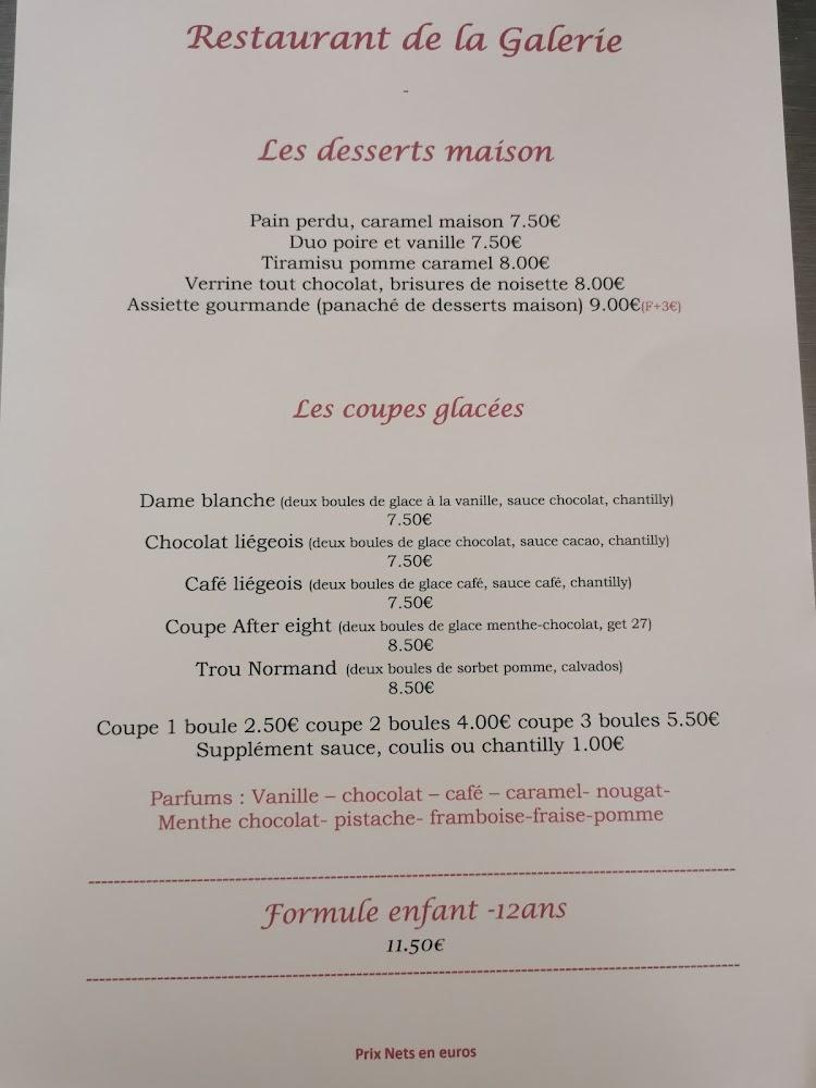 Restaurant de la galerie - Menu Image 4